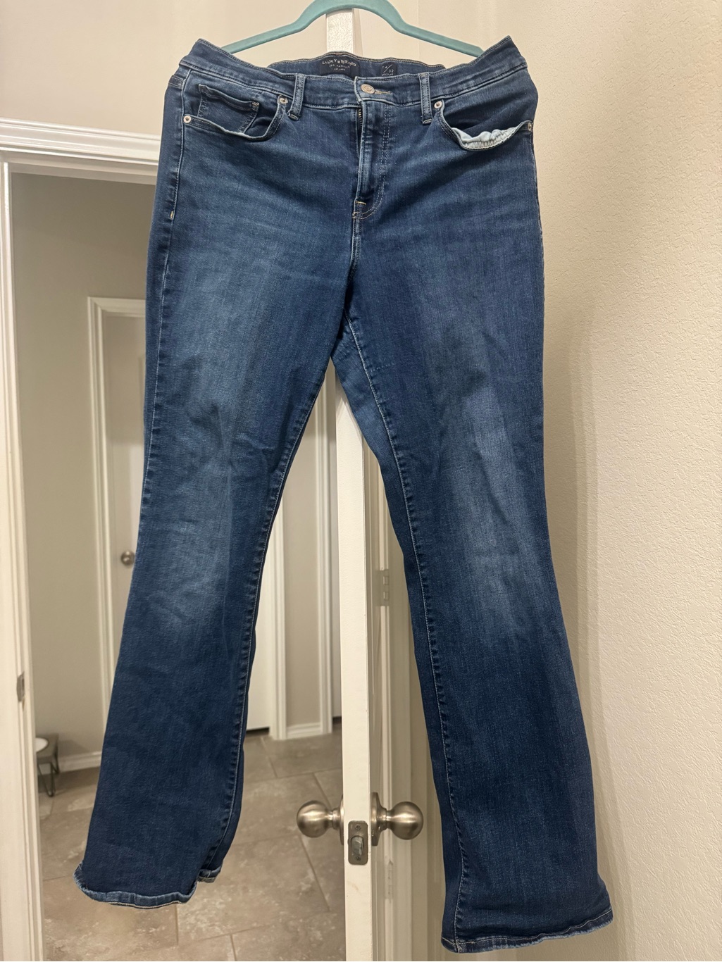Lucky Brand Womens Bootcut Jeans In Dark Blue Denim